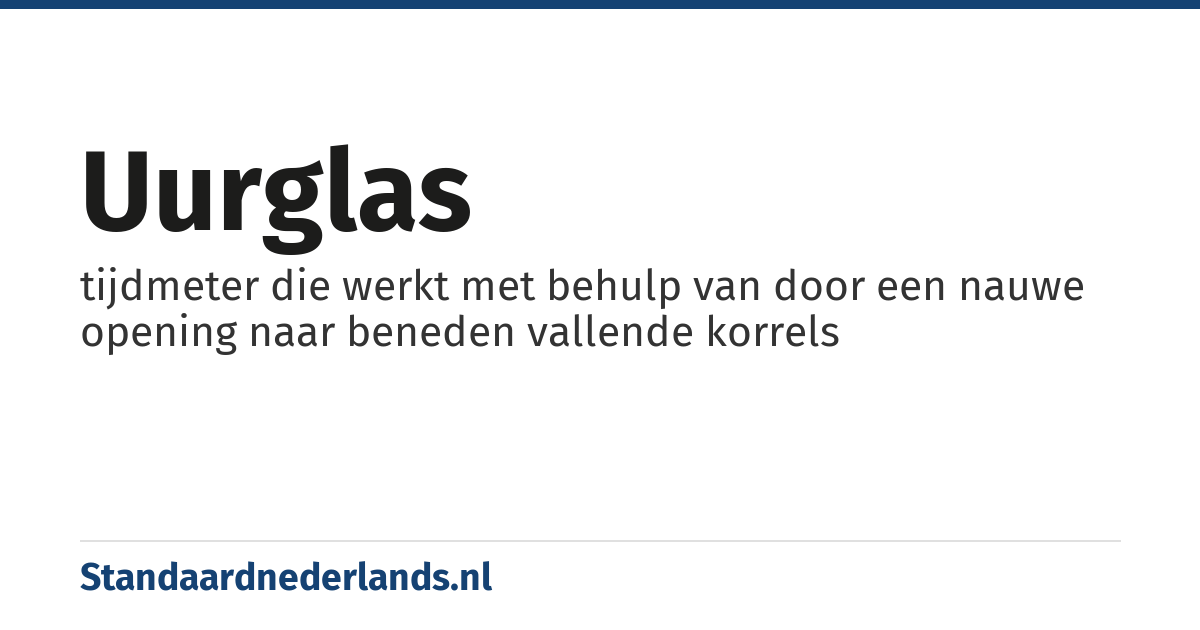 uurglas: tijdmeter die werkt met behulp van door een nauwe opening naar beneden vallende korrels