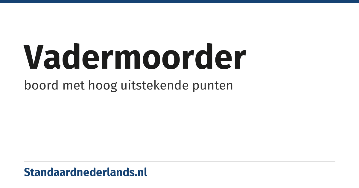 vadermoorder: boord met hoog uitstekende punten