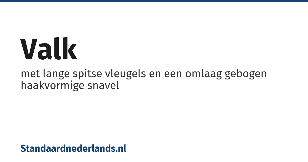 valk: met lange spitse vleugels en een omlaag gebogen haakvormige snavel