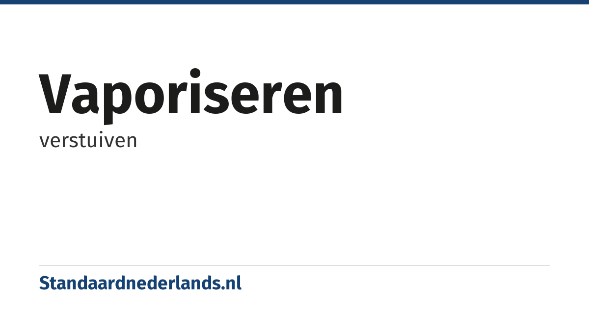 vaporiseren: verstuiven