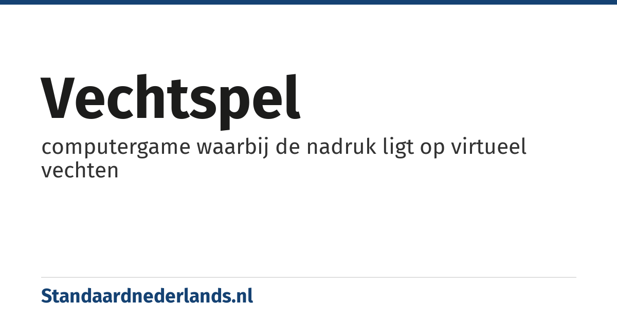 vechtspel: computergame waarbij de nadruk ligt op virtueel vechten