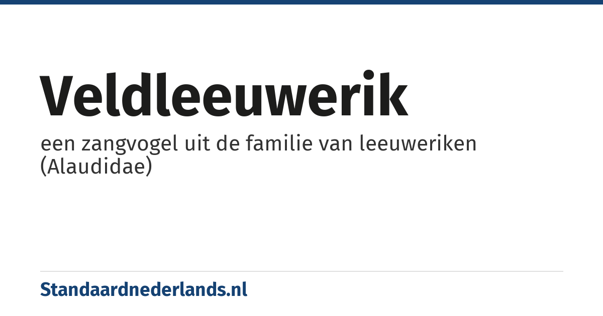 veldleeuwerik: een zangvogel uit de familie van leeuweriken (Alaudidae)
