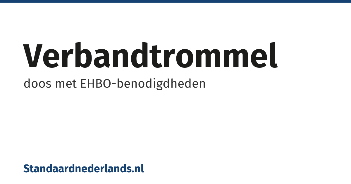 verbandtrommel: doos met EHBO-benodigdheden