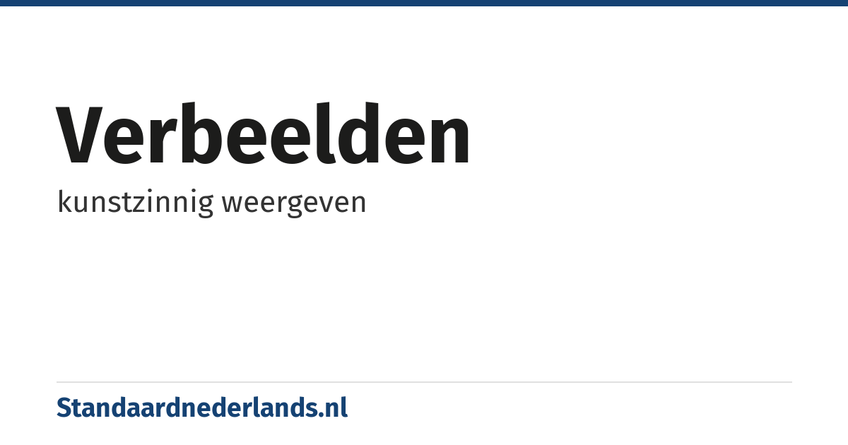 verbeelden: kunstzinnig weergeven