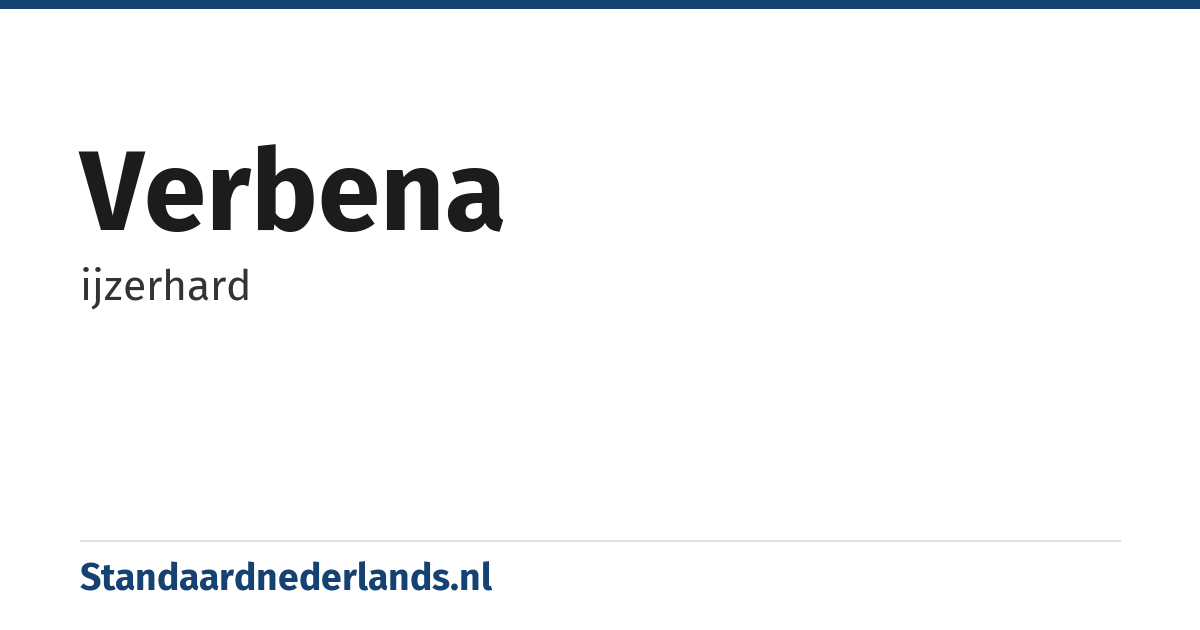 verbena: ijzerhard