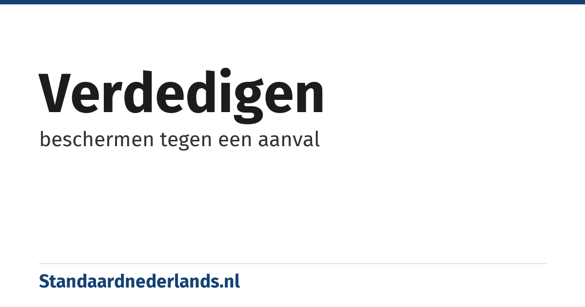 verdedigen: beschermen tegen een aanval