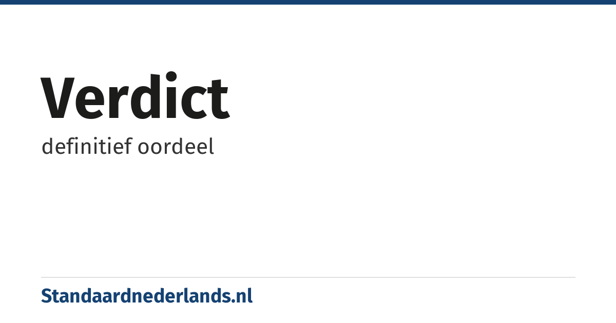 verdict: definitief oordeel