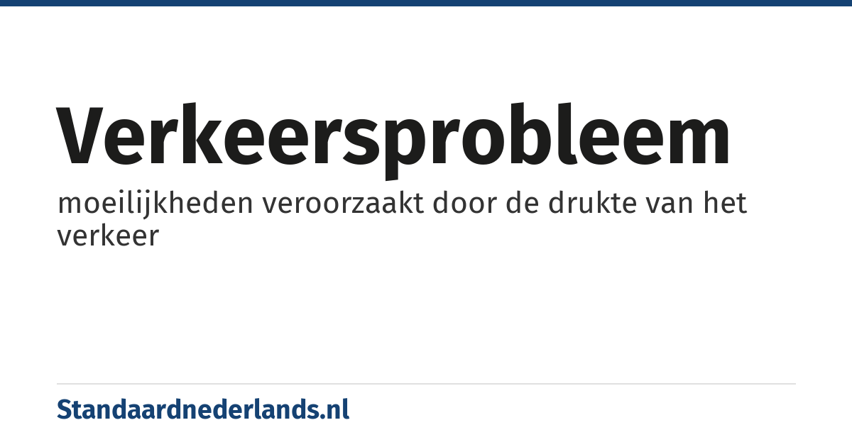 verkeersprobleem: moeilijkheden veroorzaakt door de drukte van het verkeer