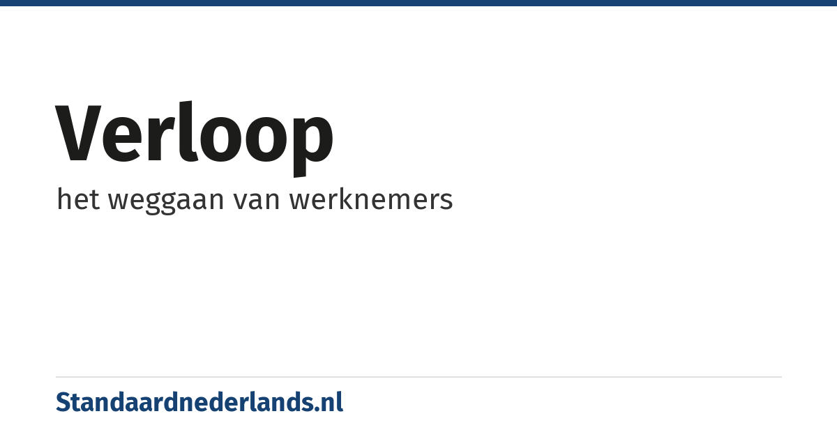 verloop: het weggaan van werknemers