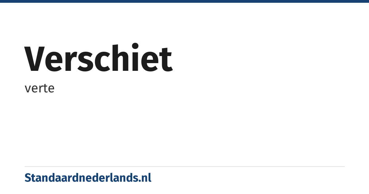 verschiet: verte