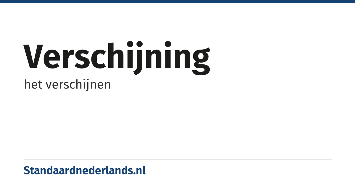 verschijning: het verschijnen