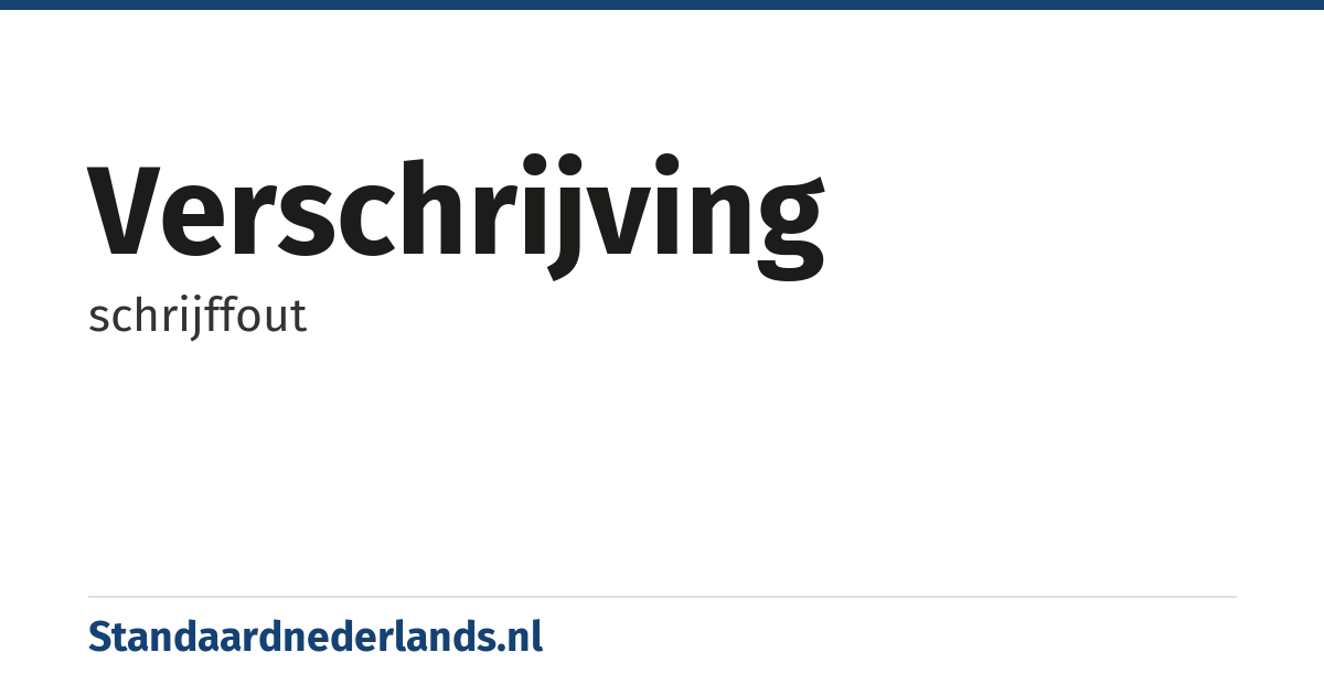 verschrijving: schrijffout