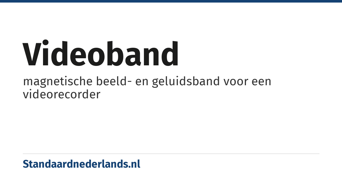 videoband: magnetische beeld- en geluidsband voor een videorecorder