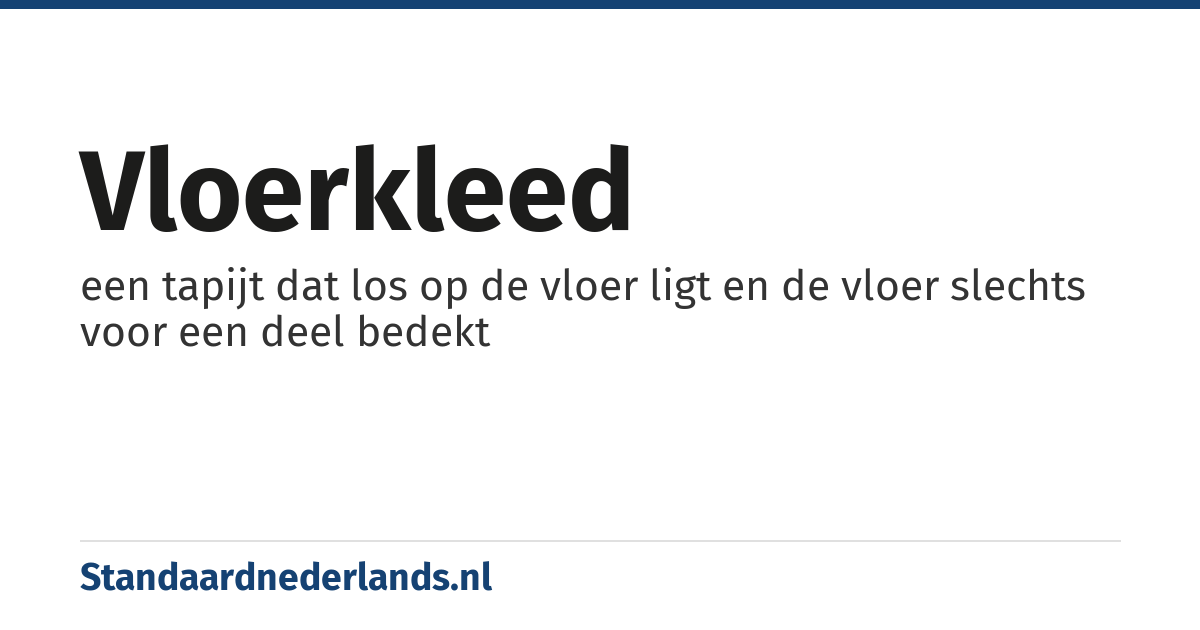 vloerkleed: een tapijt dat los op de vloer ligt en de vloer slechts voor een deel bedekt