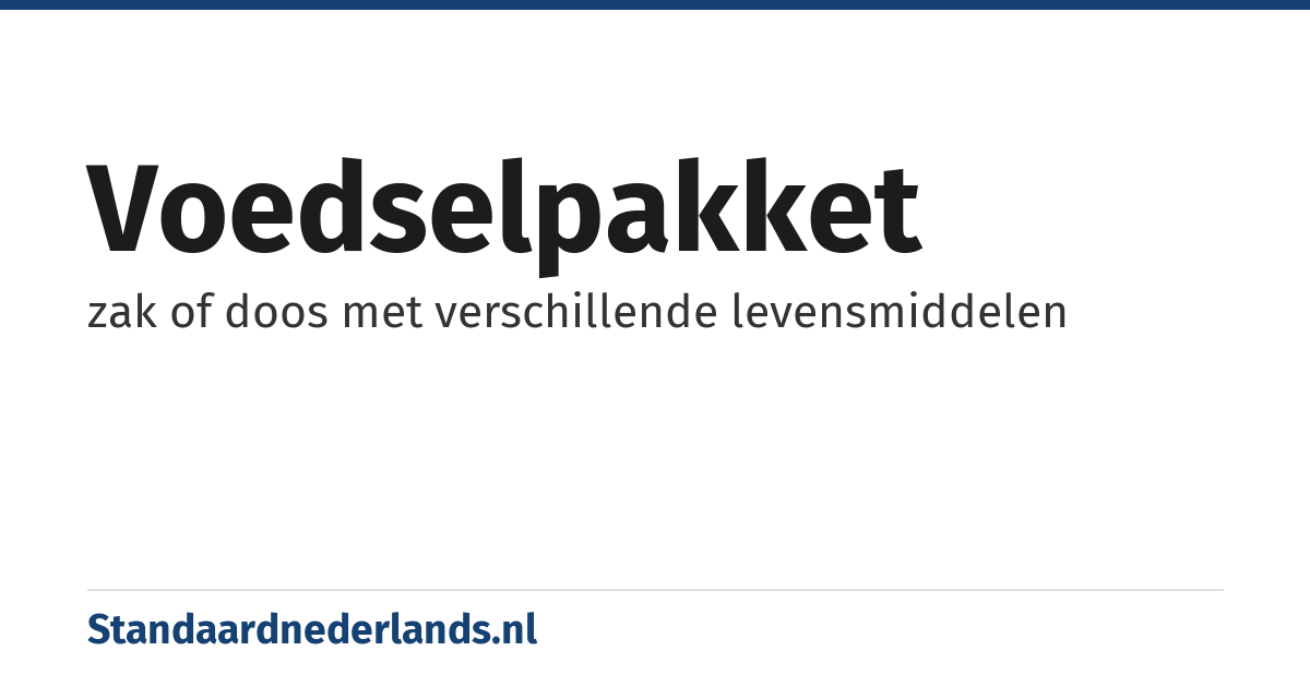 voedselpakket: zak of doos met verschillende levensmiddelen