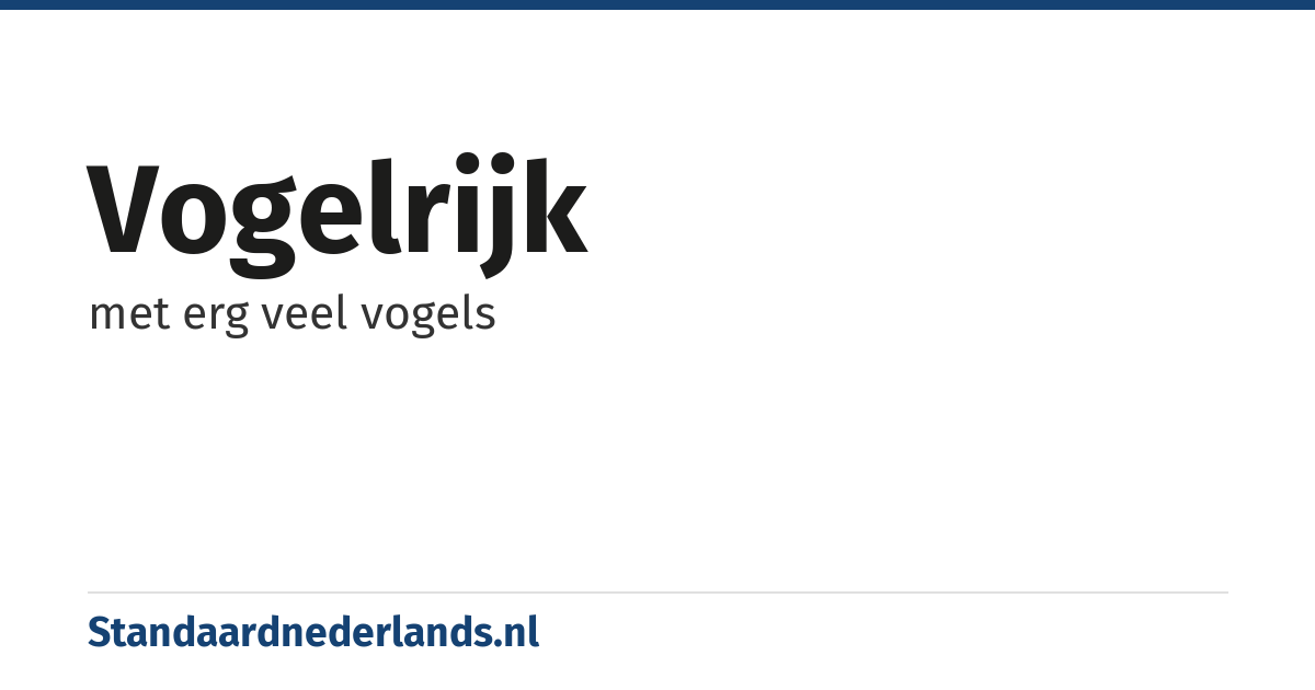 vogelrijk: met erg veel vogels