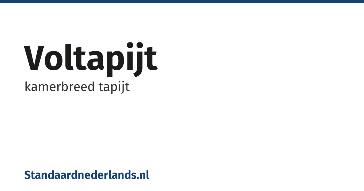 voltapijt: kamerbreed tapijt