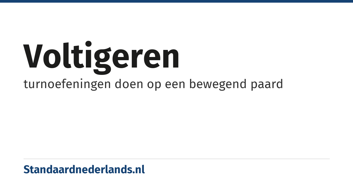 voltigeren: turnoefeningen doen op een bewegend paard