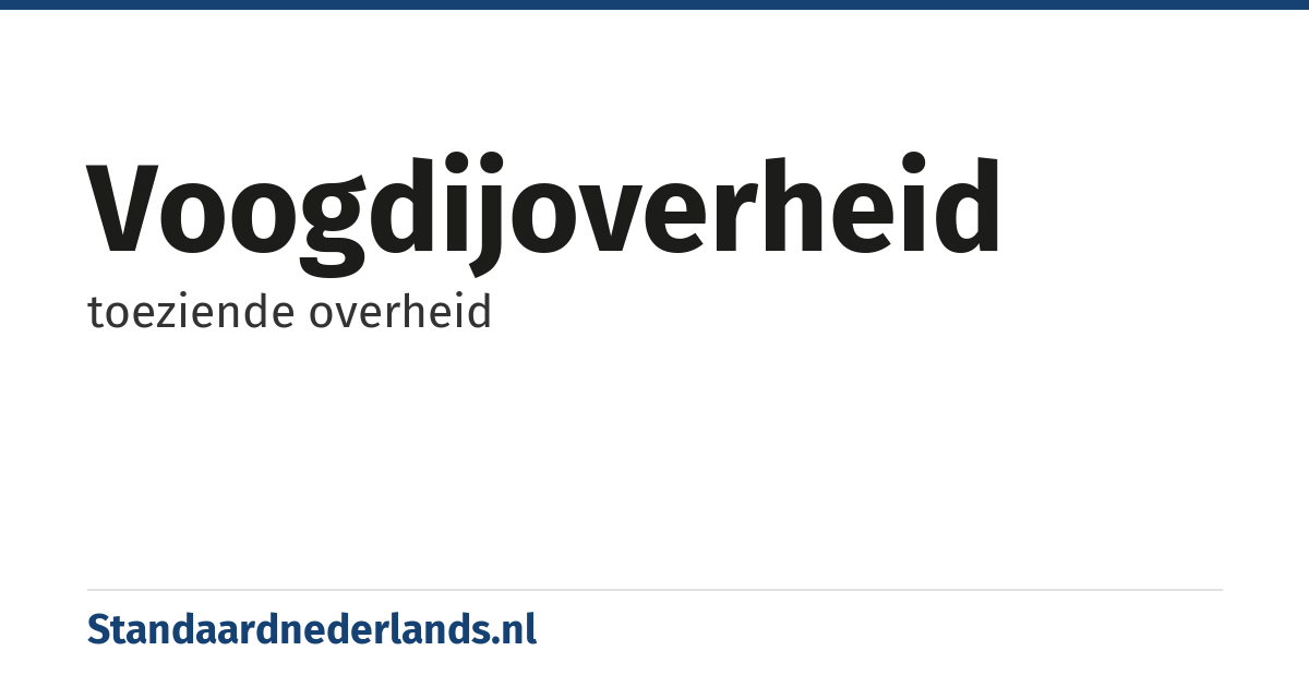 voogdijoverheid: toeziende overheid