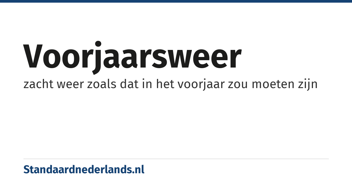 voorjaarsweer: zacht weer zoals dat in het voorjaar zou moeten zijn