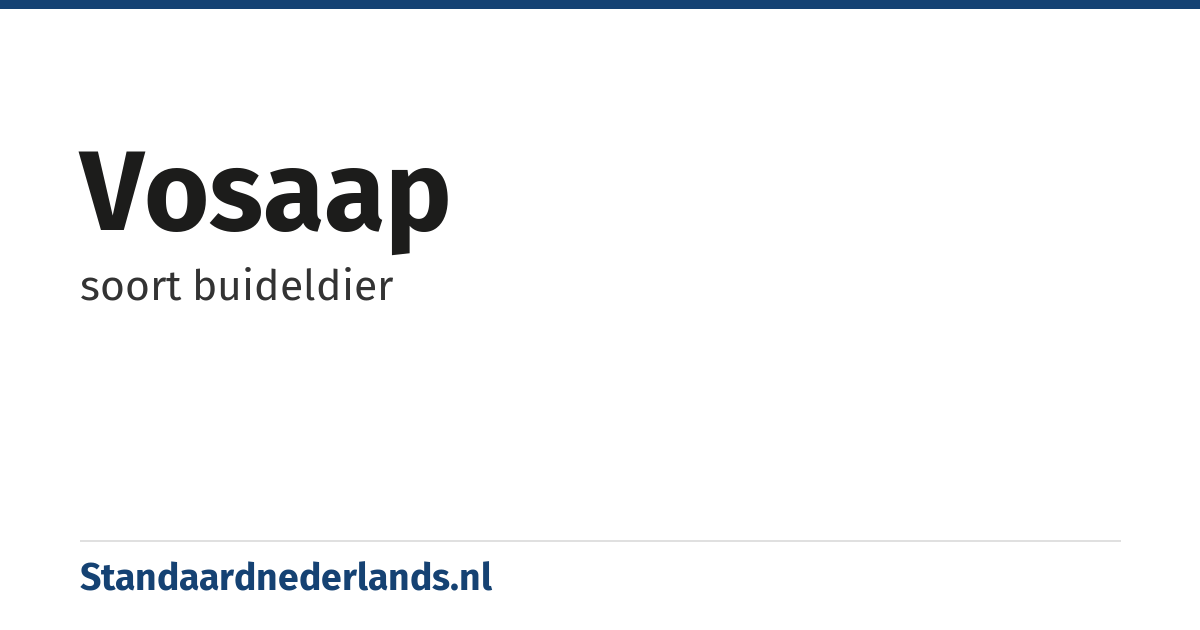 vosaap: soort buideldier