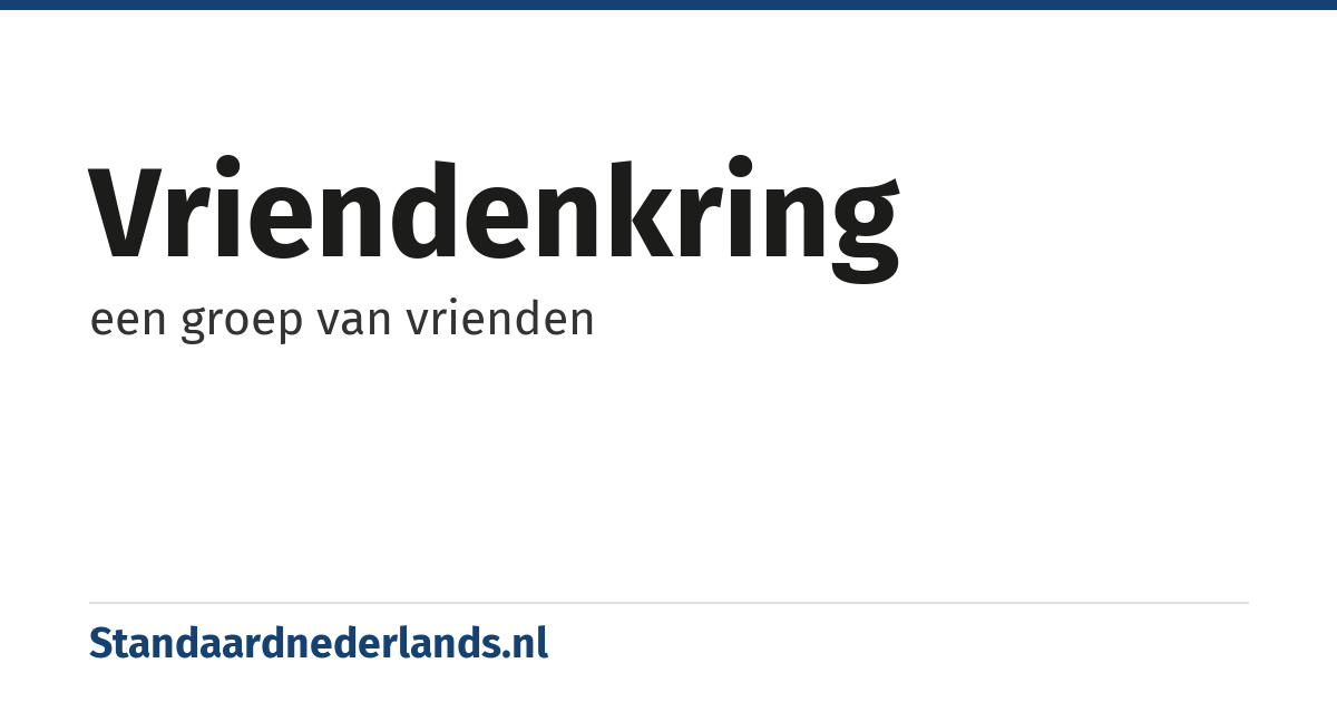 vriendenkring: een groep van vrienden
