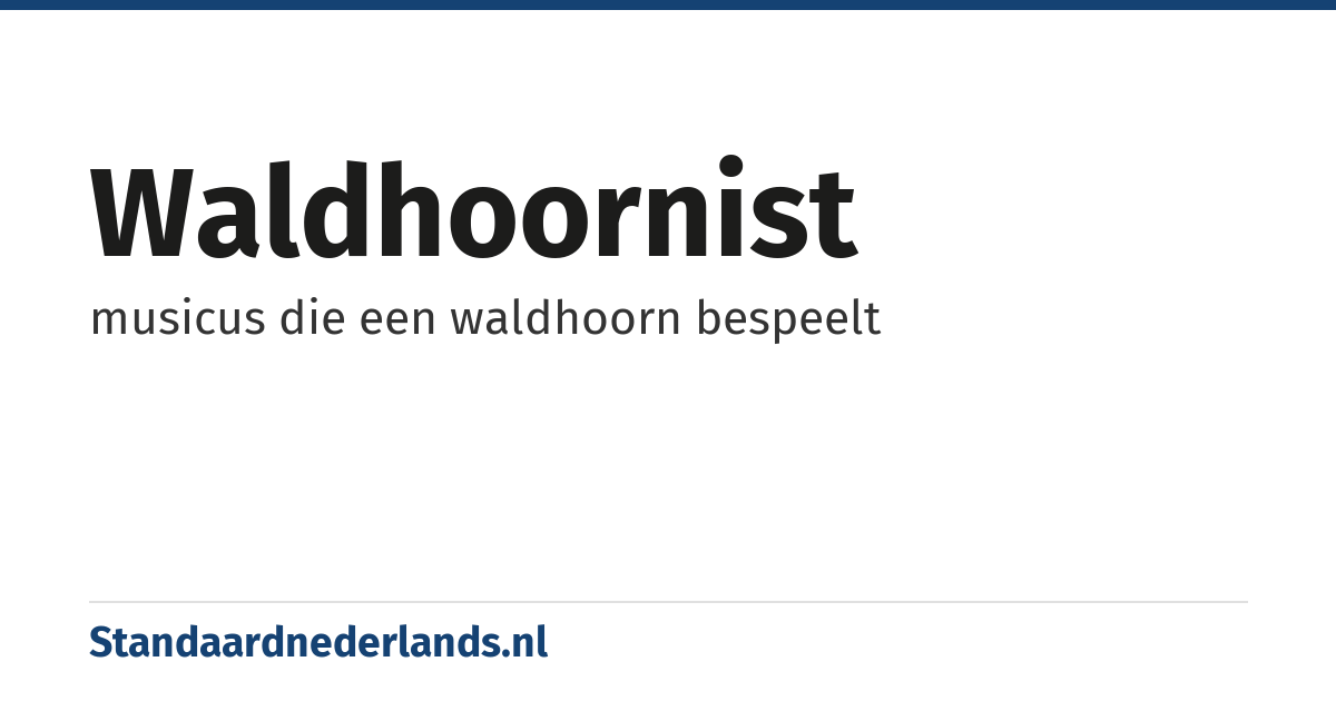 waldhoornist: musicus die een waldhoorn bespeelt
