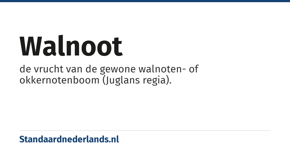 walnoot: de vrucht van de gewone walnoten- of okkernotenboom (Juglans regia).