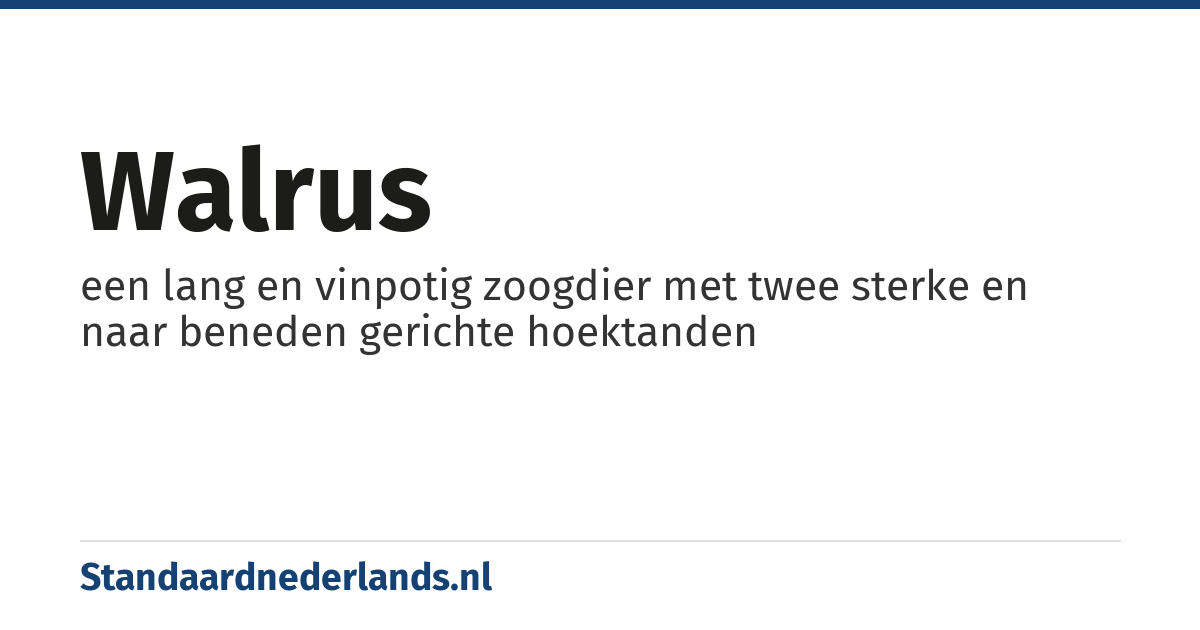 walrus: een lang en vinpotig zoogdier met twee sterke en naar beneden gerichte hoektanden