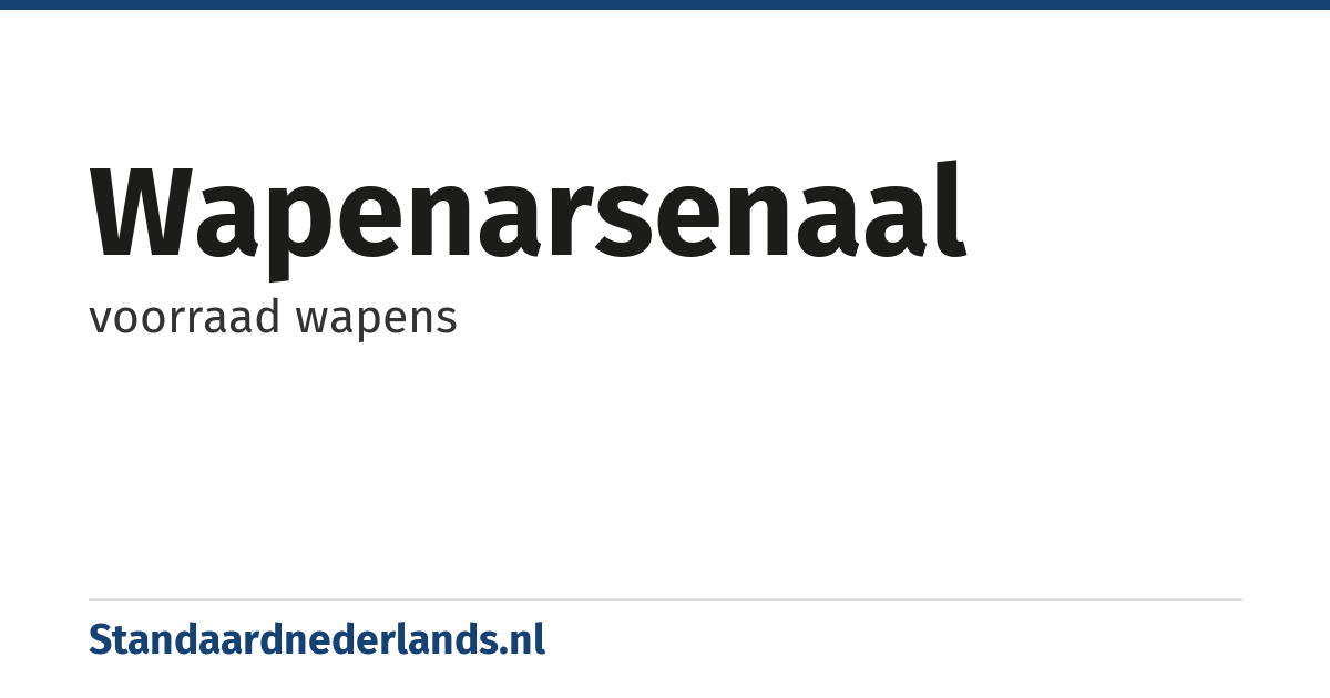 wapenarsenaal: voorraad wapens
