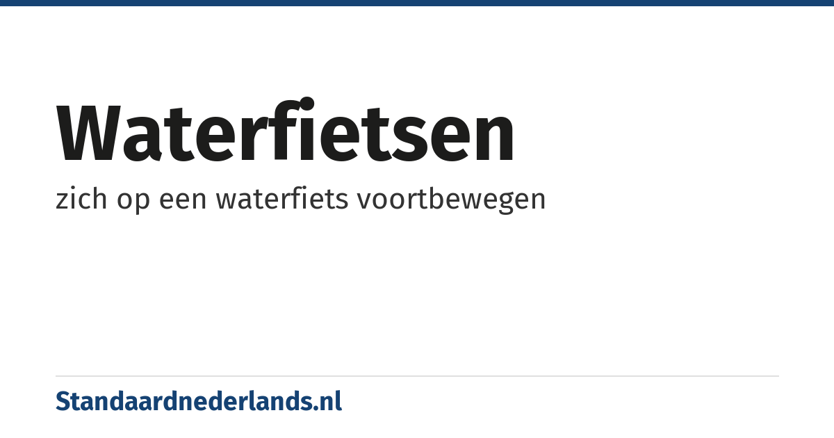 waterfietsen: zich op een waterfiets voortbewegen