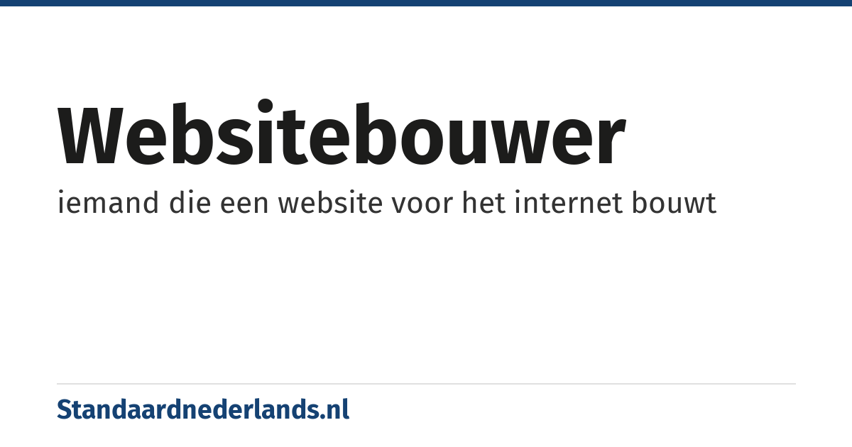 websitebouwer: iemand die een website voor het internet bouwt