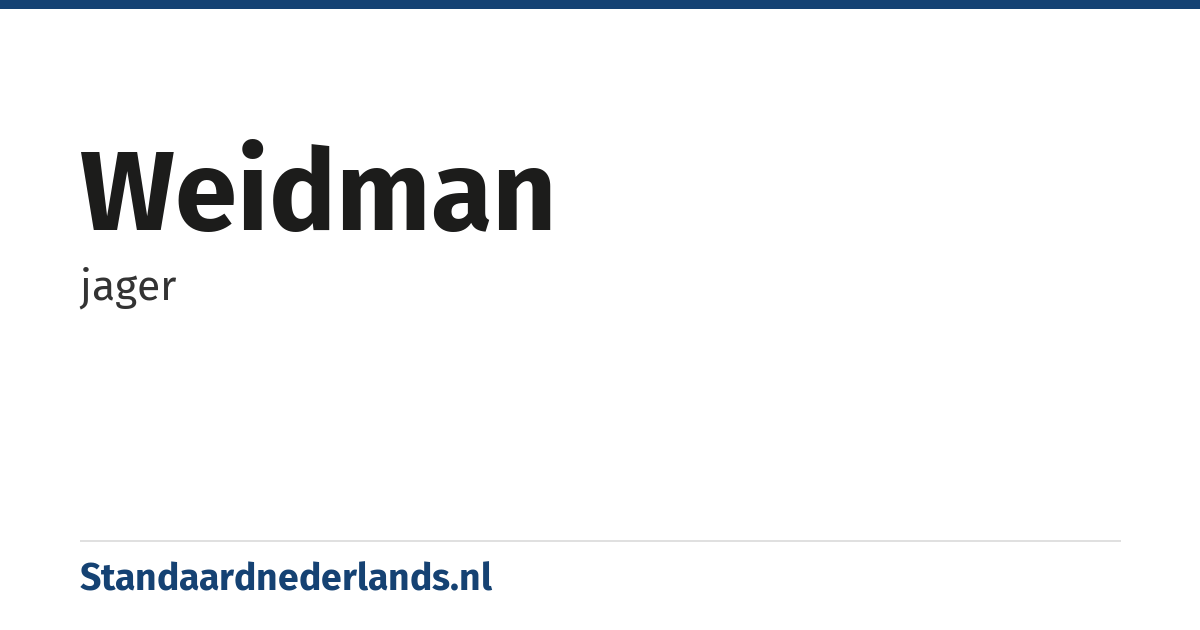 weidman: jager