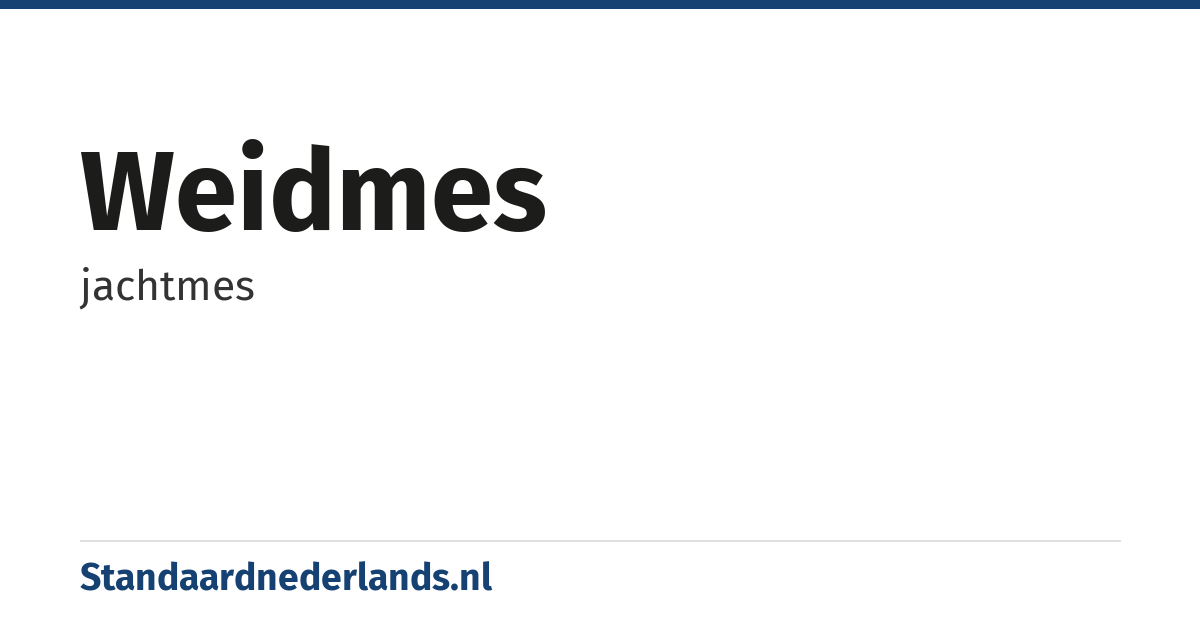 weidmes: jachtmes
