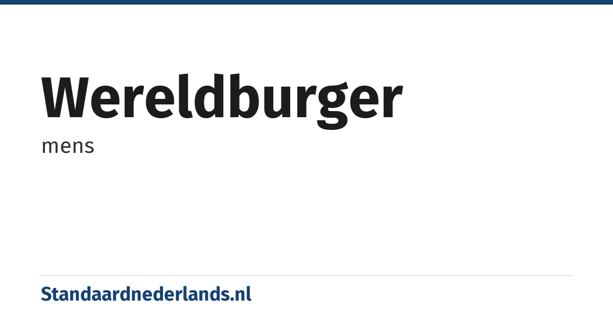 wereldburger: mens