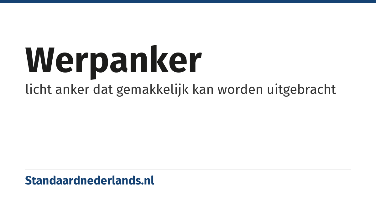 werpanker: licht anker dat gemakkelijk kan worden uitgebracht