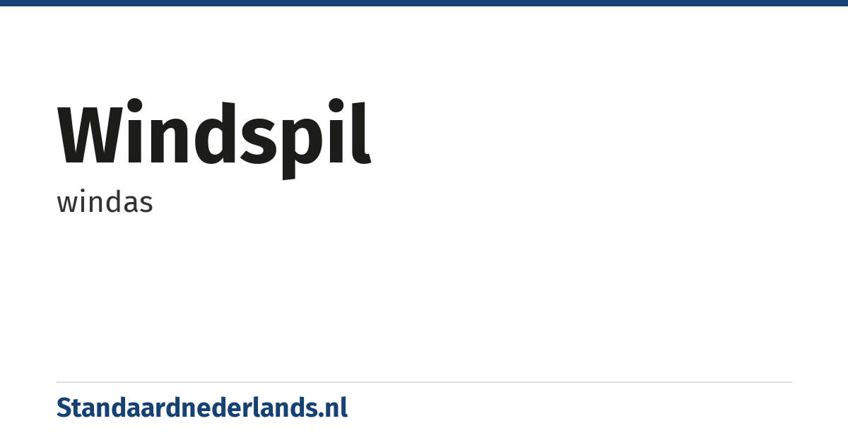 windspil: windas