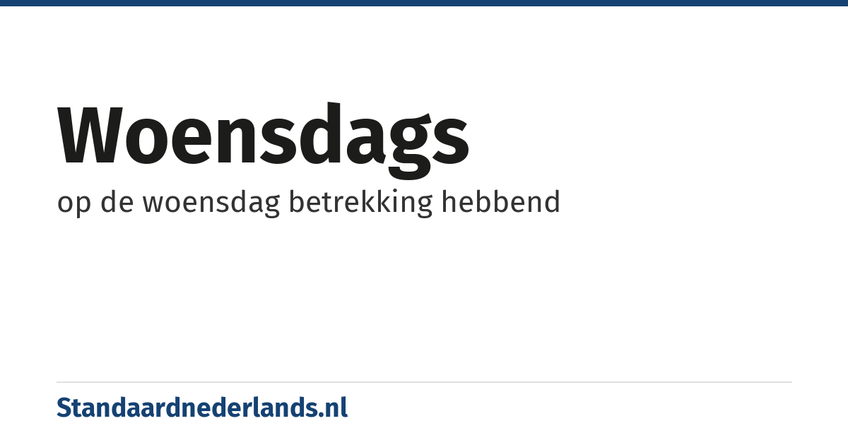 woensdags: op de woensdag betrekking hebbend