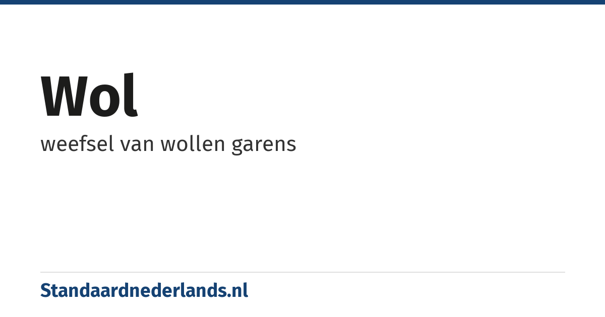 wol: weefsel van wollen garens
