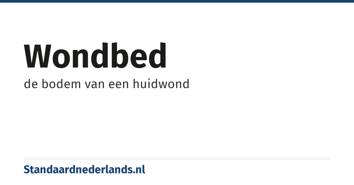 wondbed: de bodem van een huidwond