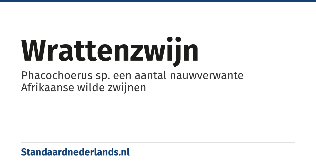 wrattenzwijn: Phacochoerus sp. een aantal nauwverwante Afrikaanse wilde zwijnen
