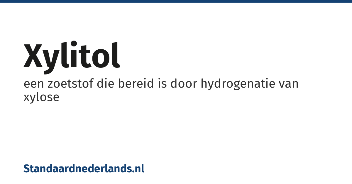 xylitol: een zoetstof die bereid is door hydrogenatie van xylose