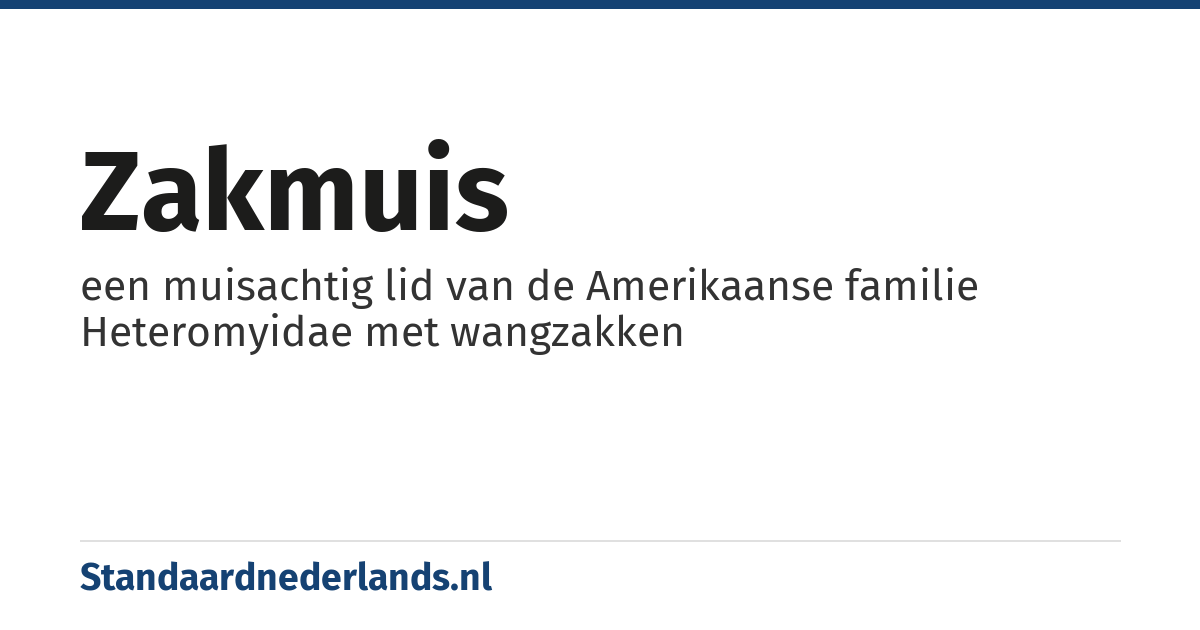 zakmuis: een muisachtig lid van de Amerikaanse familie Heteromyidae met wangzakken