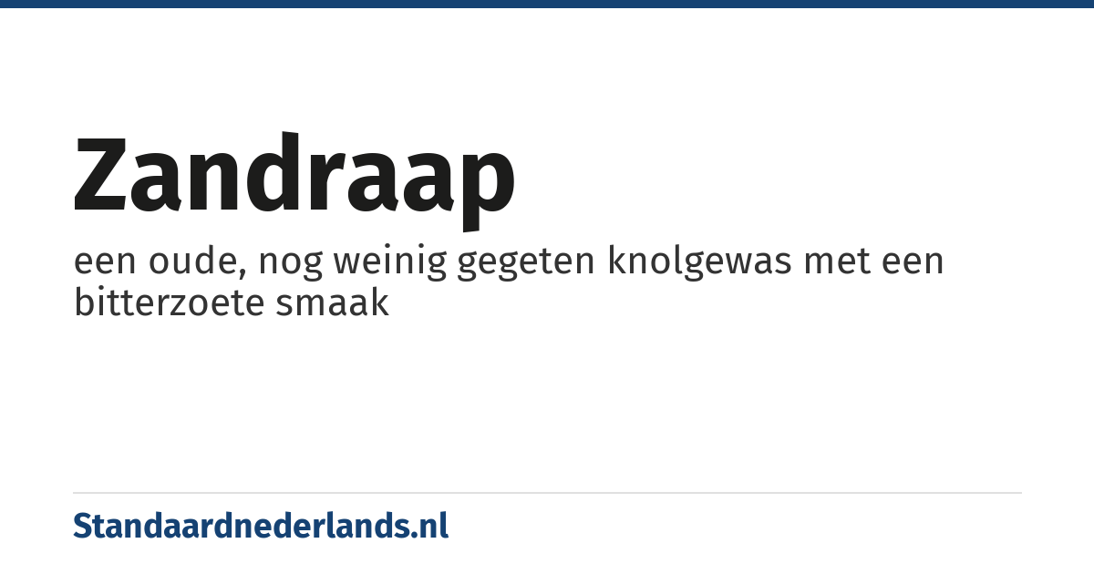 zandraap: een oude, nog weinig gegeten knolgewas met een bitterzoete smaak