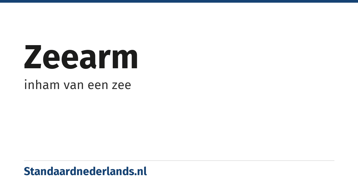 zeearm: inham van een zee