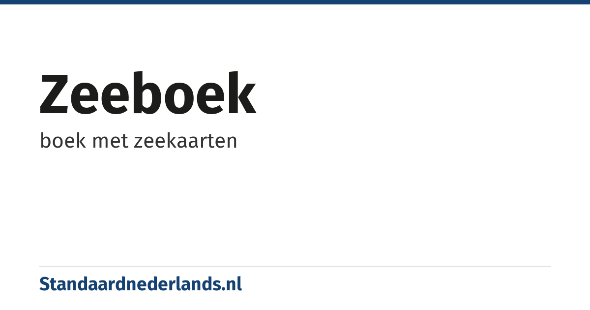 zeeboek: boek met zeekaarten