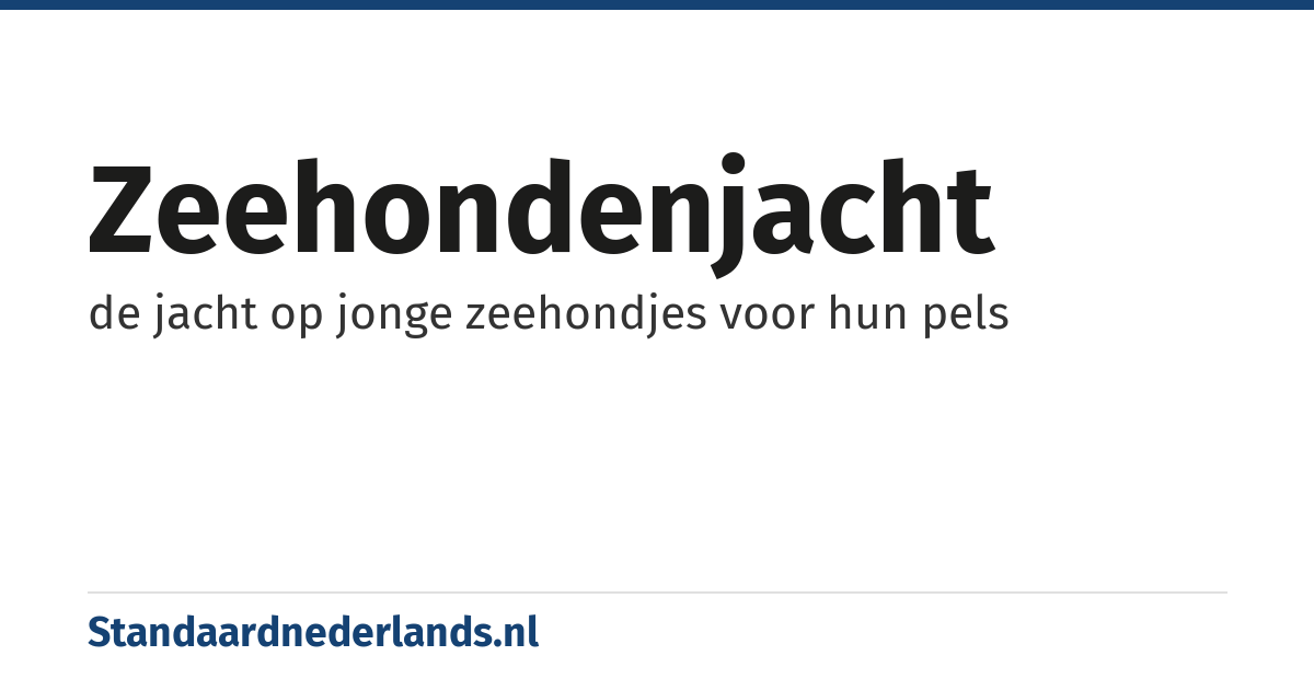 zeehondenjacht: de jacht op jonge zeehondjes voor hun pels