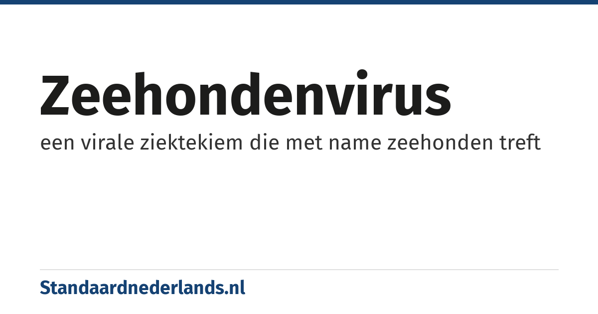 zeehondenvirus: een virale ziektekiem die met name zeehonden treft
