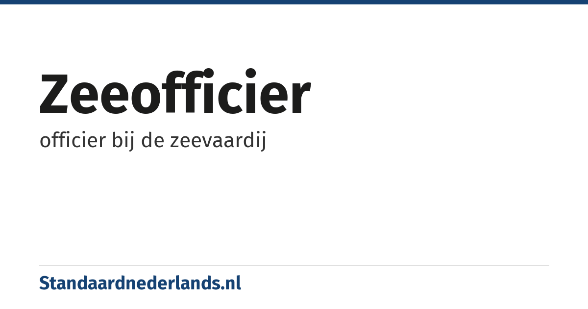 zeeofficier: officier bij de zeevaardij