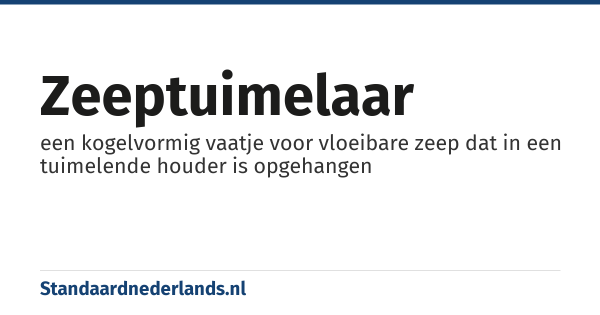 zeeptuimelaar: een kogelvormig vaatje voor vloeibare zeep dat in een tuimelende houder is opgehangen